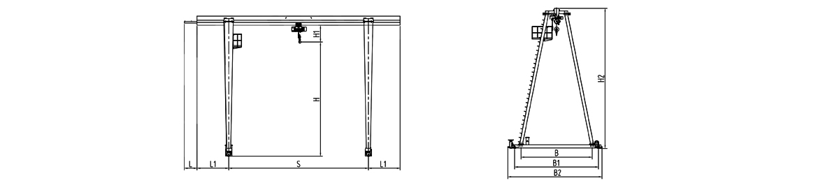 single beam gantry crane