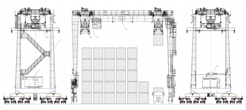 rtg container crane diagram